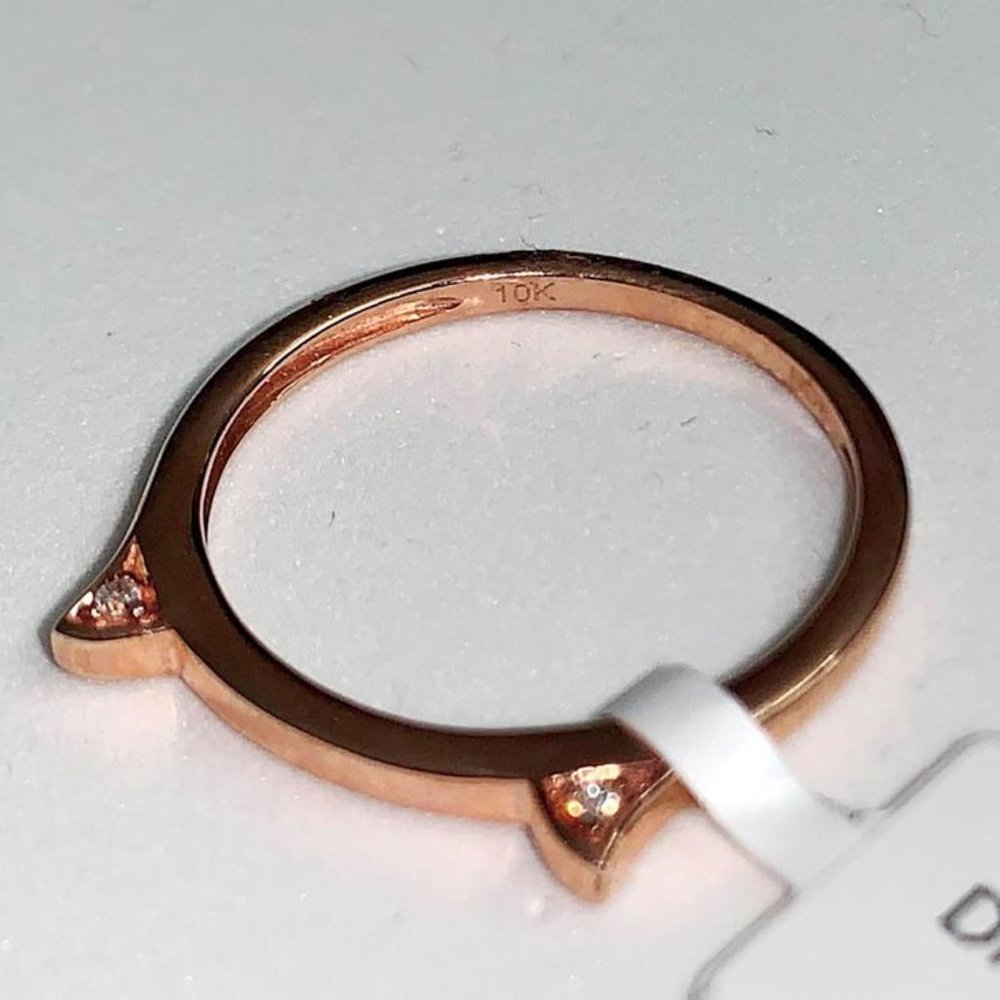 10K Rose Gold Diamond Ring (0.03ct) - Picture 2 of 6